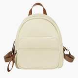 Elara | Cream Leather Mini Backpack – Chic & Compact - in Light Beige | Arvea Bags