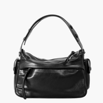 Elara | Luxe Deep Green Leather Shoulder Bag – Stylish & Functional - in Black | Arvea Bags