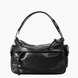 Elara | Luxe Deep Green Leather Shoulder Bag – Stylish & Functional - in Black | Arvea Bags