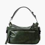 Elara | Luxe Deep Green Leather Shoulder Bag – Stylish & Functional - in Black | Arvea Bags