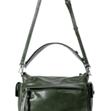 Elara | Luxe Deep Green Leather Shoulder Bag – Stylish & Functional - in Black | Arvea Bags