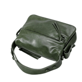 Elara | Luxe Deep Green Leather Shoulder Bag – Stylish & Functional - in Black | Arvea Bags