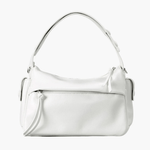 Elara | Luxe Deep Green Leather Shoulder Bag – Stylish & Functional - in Light Beige | Arvea Bags