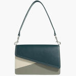 Elara | Olive & Beige Asymmetrical Shoulder Bag – Contemporary Chic - in Navy | Arvea Bags