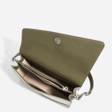 Elara | Olive & Beige Asymmetrical Shoulder Bag – Contemporary Chic - in Olive | Arvea Bags