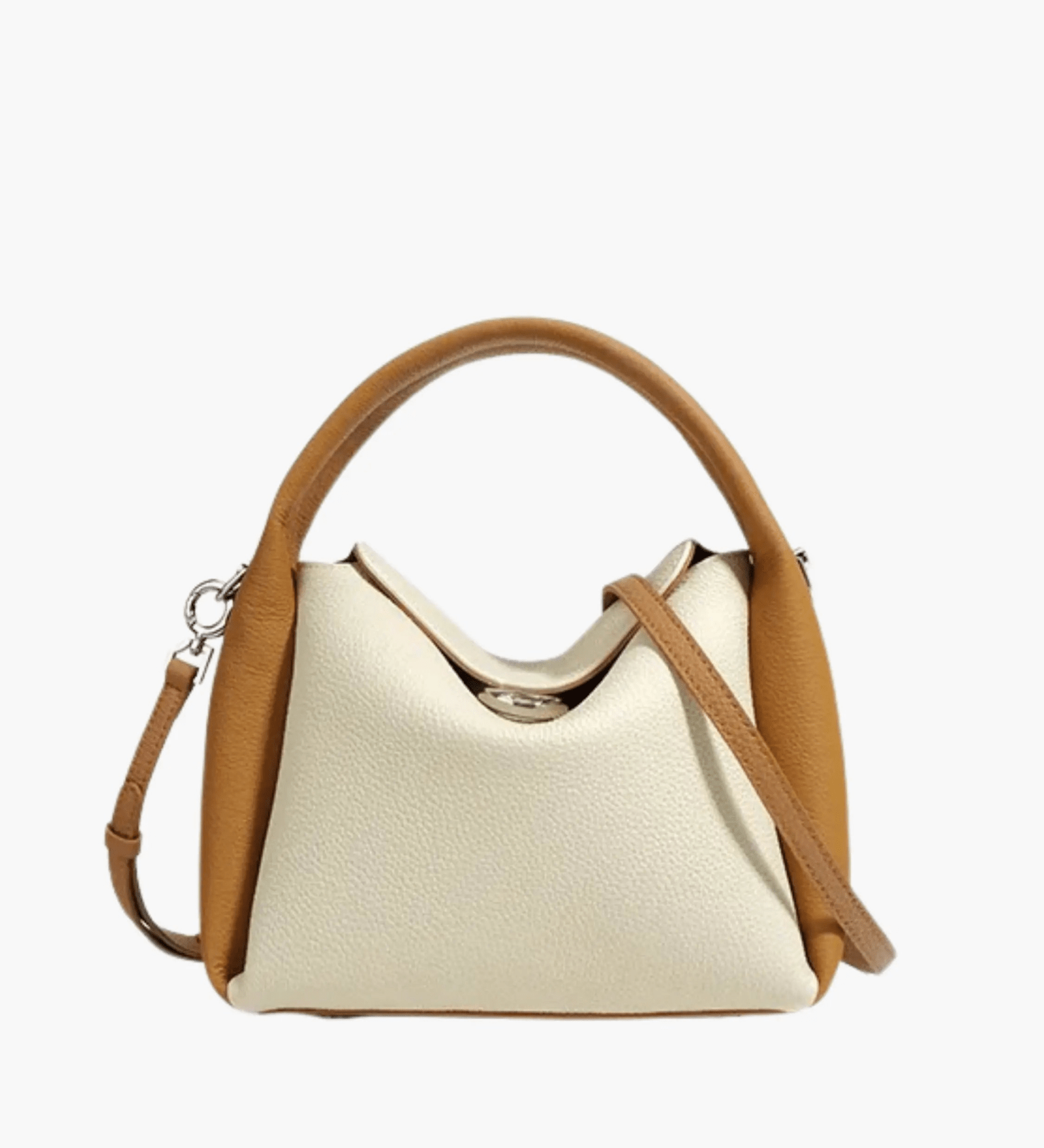 Elara | Soft Tan Leather Handbag – Elegant & Versatile - in Beige | Arvea Bags