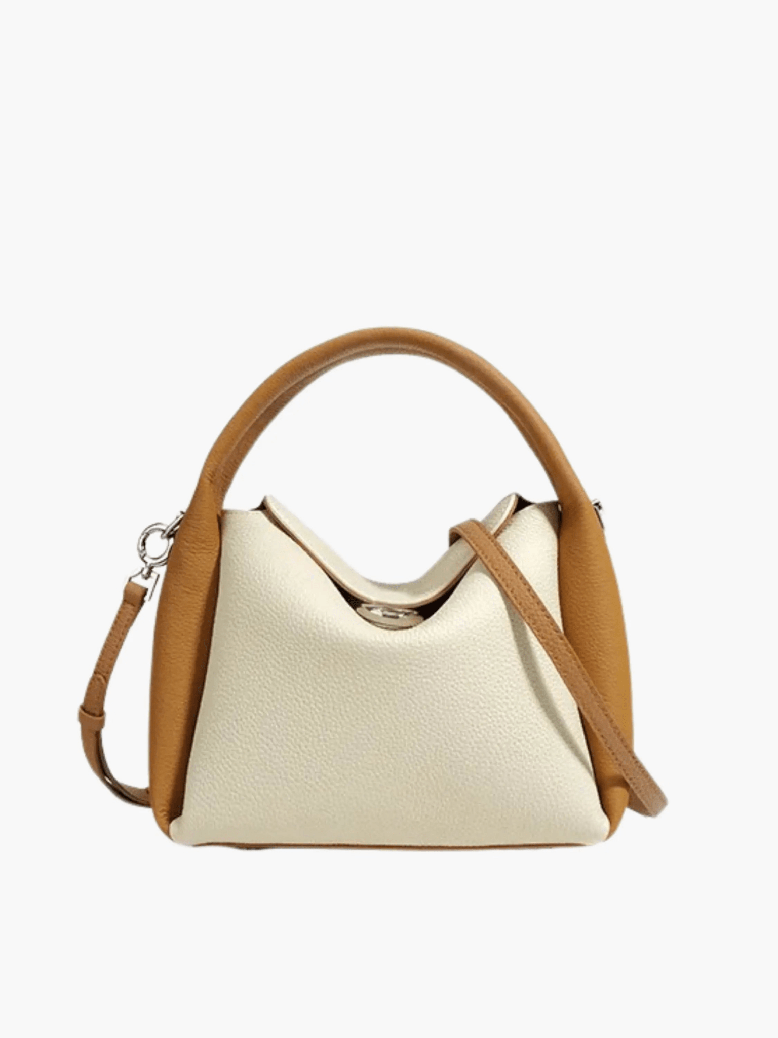 Elara | Soft Tan Leather Handbag – Elegant & Versatile - in Beige | Arvea Bags