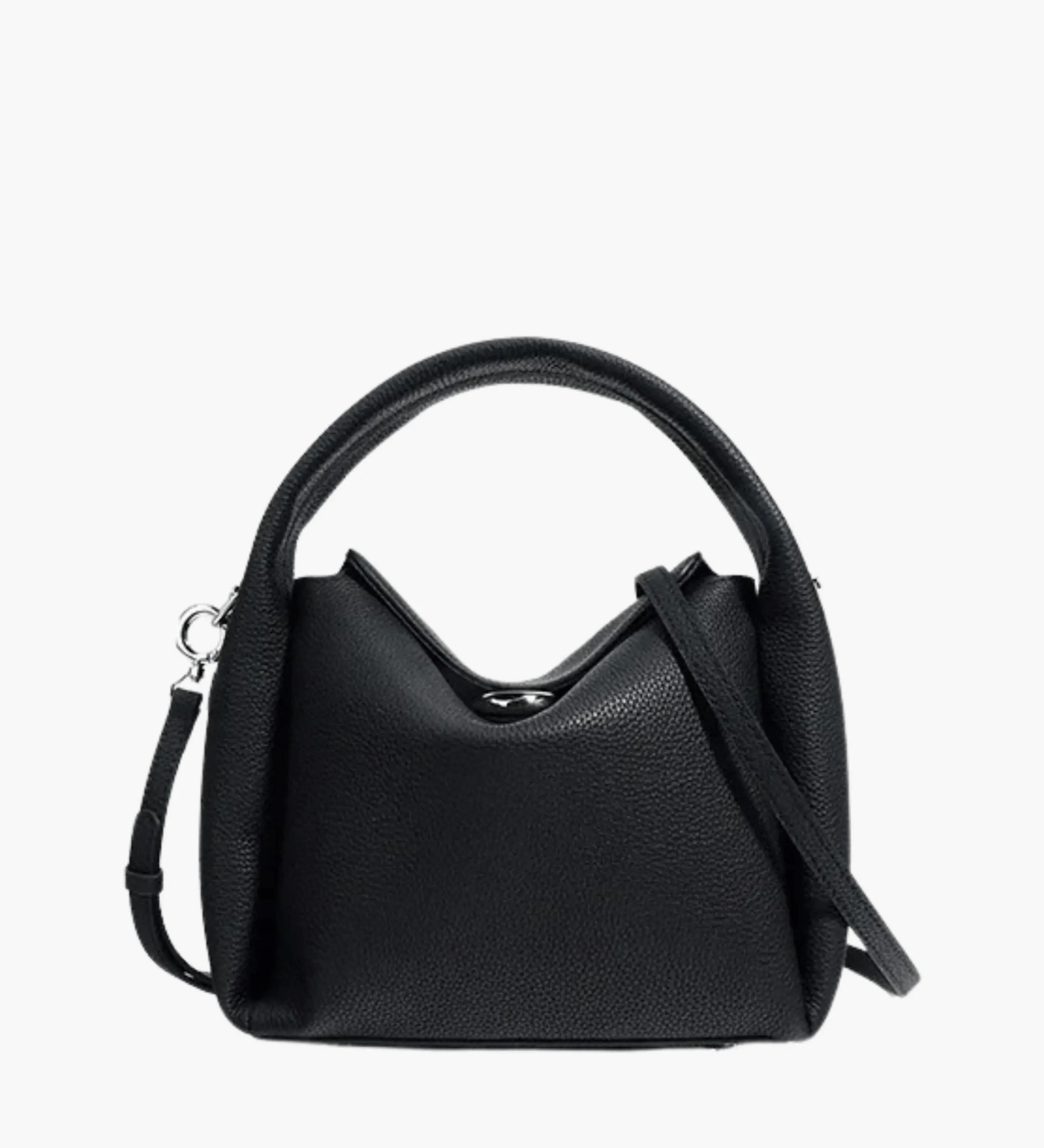 Elara | Soft Tan Leather Handbag – Elegant & Versatile - in Black | Arvea Bags