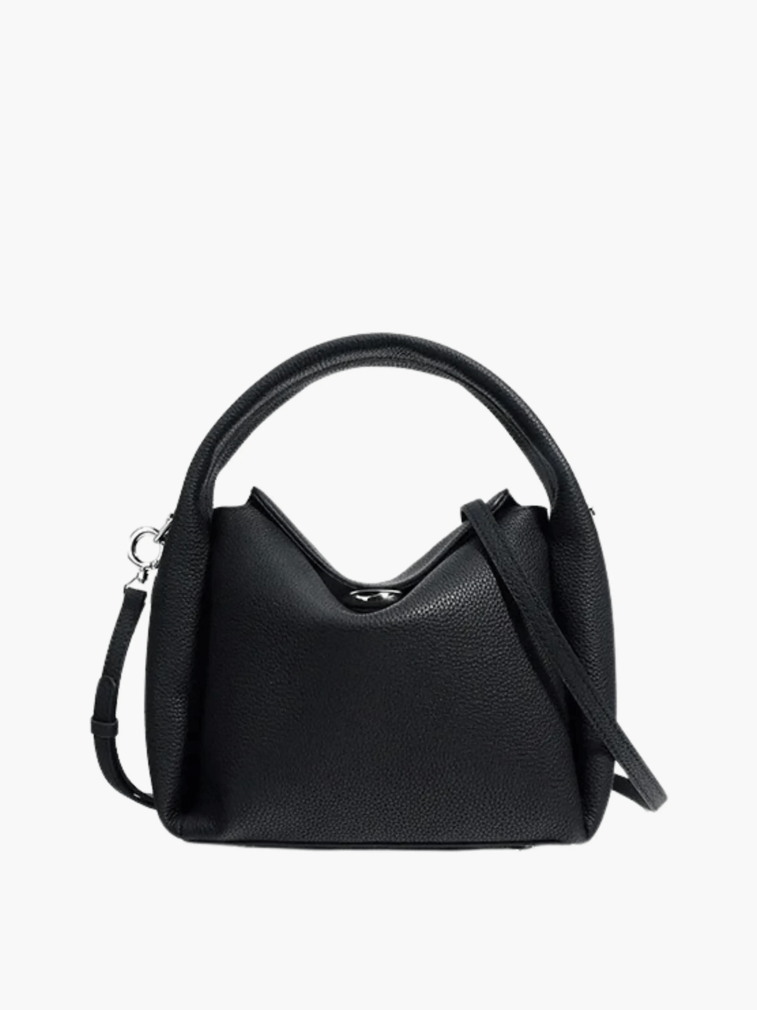 Elara | Soft Tan Leather Handbag – Elegant & Versatile - in Black | Arvea Bags