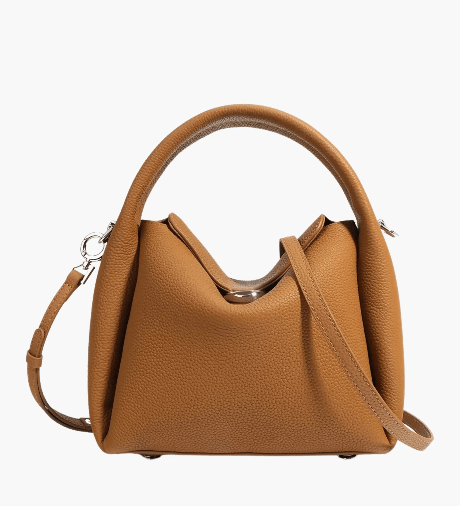 Elara | Soft Tan Leather Handbag – Elegant & Versatile - in Brown | Arvea Bags
