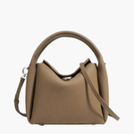 Elara | Soft Tan Leather Handbag – Elegant & Versatile - in Khaki | Arvea Bags