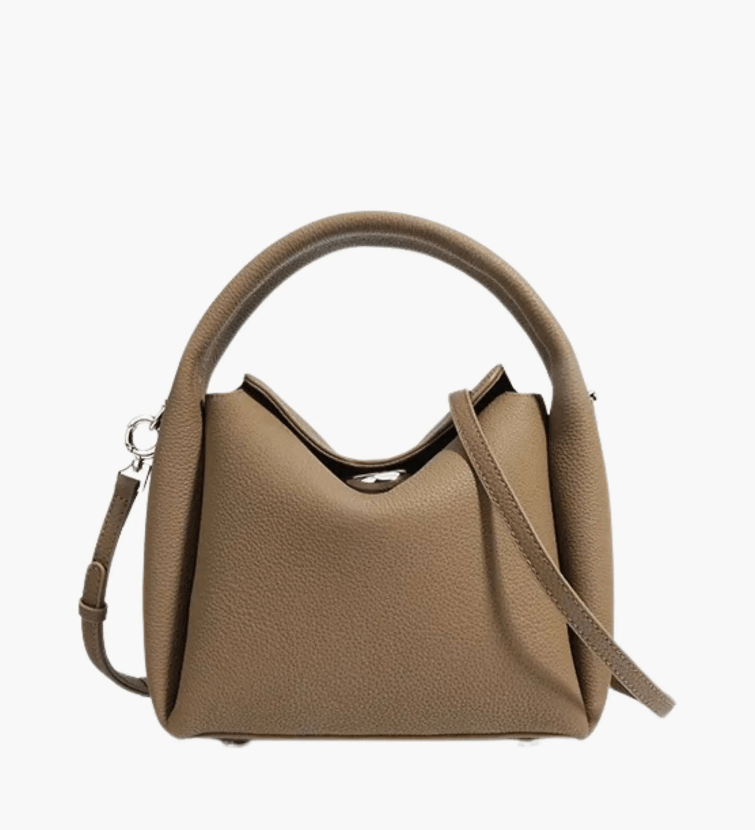 Elara | Soft Tan Leather Handbag – Elegant & Versatile - in Khaki | Arvea Bags