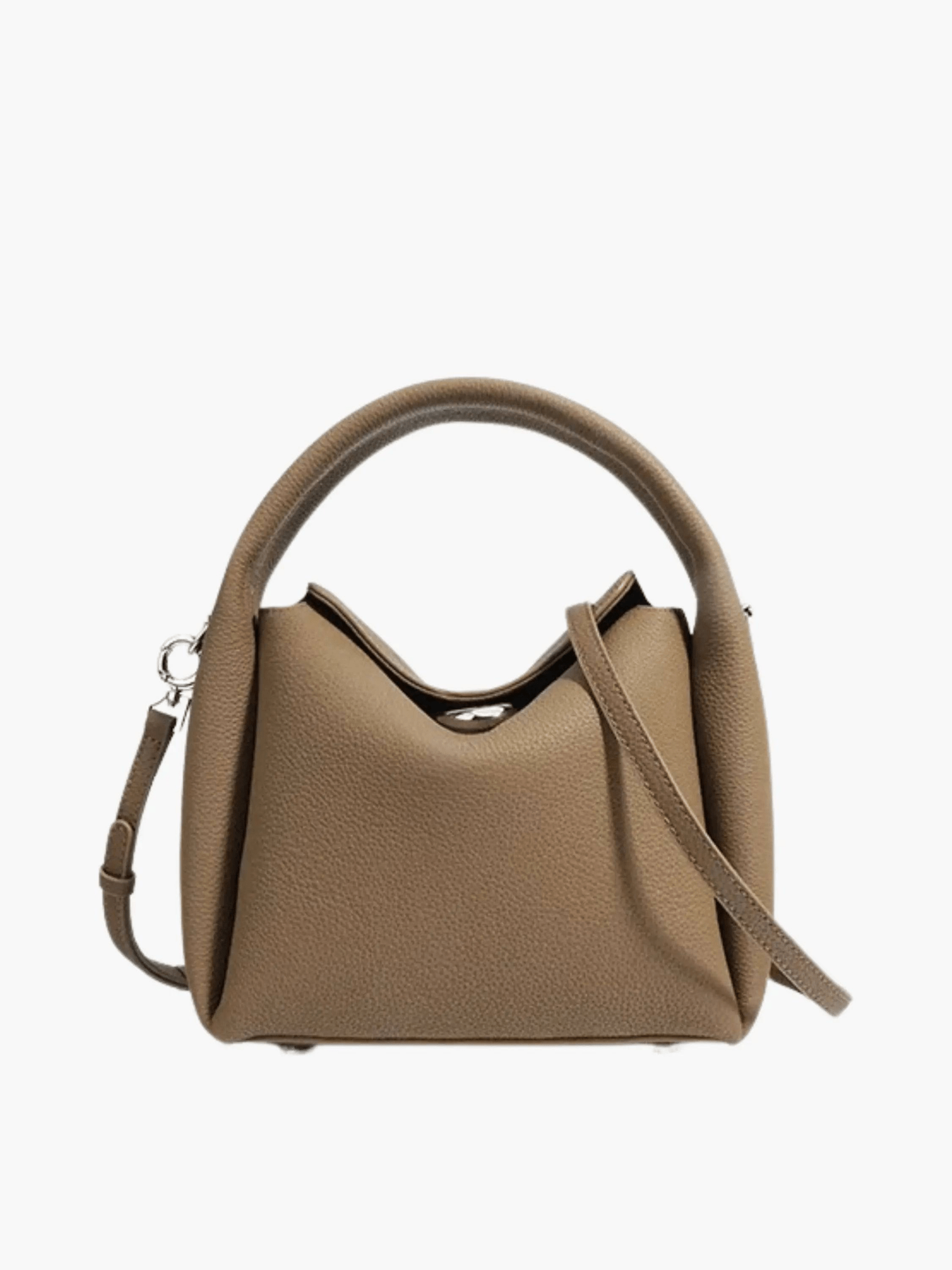 Elara | Soft Tan Leather Handbag – Elegant & Versatile - in Khaki | Arvea Bags