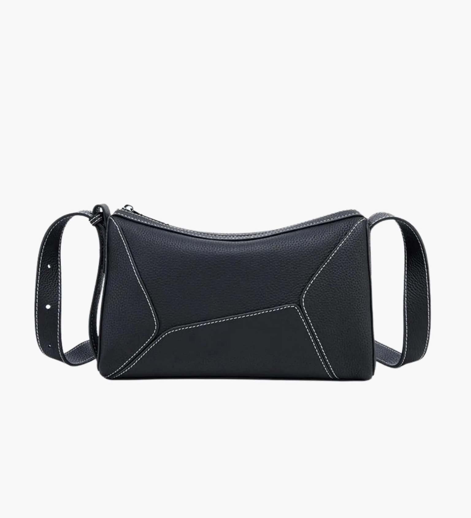 Elarielle | Contemporary Taupe Leather Shoulder Bag – Sleek & Versatile - in Black | Arvea Bags