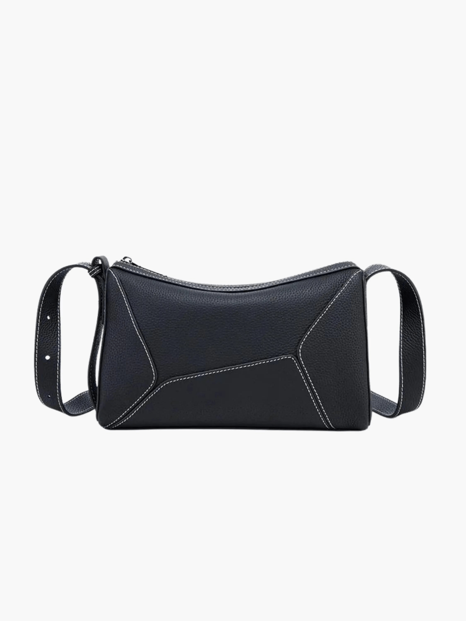 Elarielle | Contemporary Taupe Leather Shoulder Bag – Sleek & Versatile - in Black | Arvea Bags
