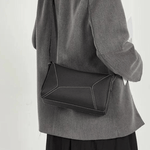 Elarielle | Contemporary Taupe Leather Shoulder Bag – Sleek & Versatile - in Blue | Arvea Bags