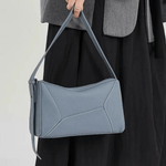 Elarielle | Contemporary Taupe Leather Shoulder Bag – Sleek & Versatile - in Blue | Arvea Bags