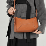 Elarielle | Contemporary Taupe Leather Shoulder Bag – Sleek & Versatile - in Blue | Arvea Bags