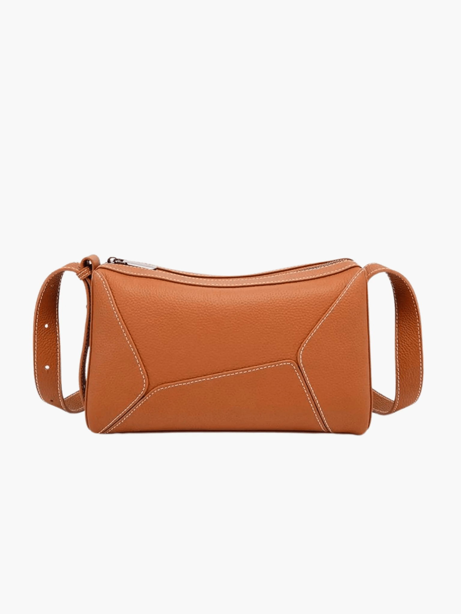 Elarielle | Contemporary Taupe Leather Shoulder Bag – Sleek & Versatile - in Brown | Arvea Bags