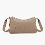 Elarielle | Contemporary Taupe Leather Shoulder Bag – Sleek & Versatile - in Grey | Arvea Bags