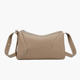 Elarielle | Contemporary Taupe Leather Shoulder Bag – Sleek & Versatile - in Grey | Arvea Bags