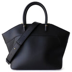 Eleanor | Ivory Leather Tote Bag – Elegant & Timeless - in Black | Arvea Bags