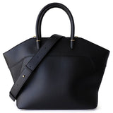 Eleanor | Ivory Leather Tote Bag – Elegant & Timeless - in Black | Arvea Bags