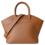 Eleanor | Ivory Leather Tote Bag – Elegant & Timeless - in Brown | Arvea Bags