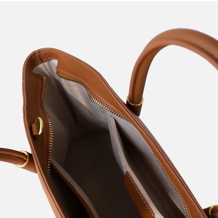 Eleanor | Ivory Leather Tote Bag – Elegant & Timeless - in Green | Arvea Bags
