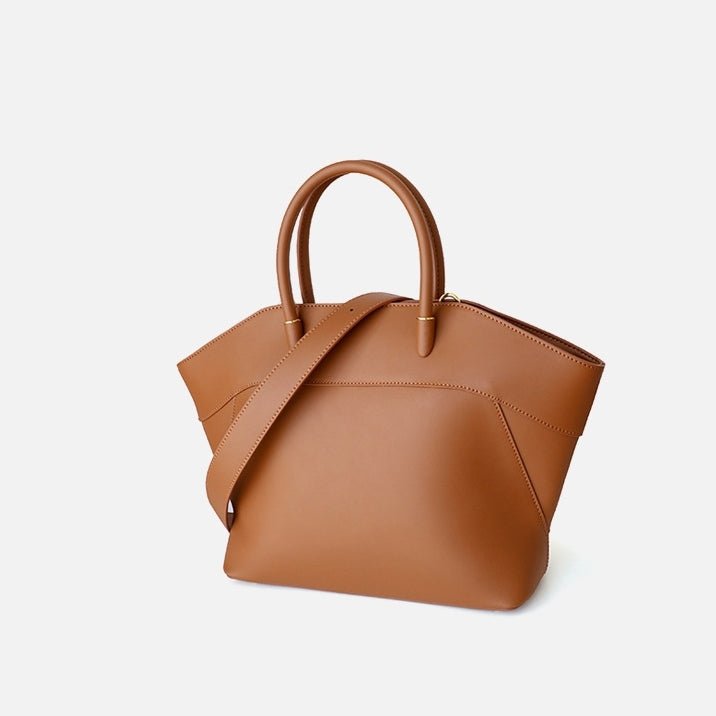Eleanor | Ivory Leather Tote Bag – Elegant & Timeless - in Green | Arvea Bags