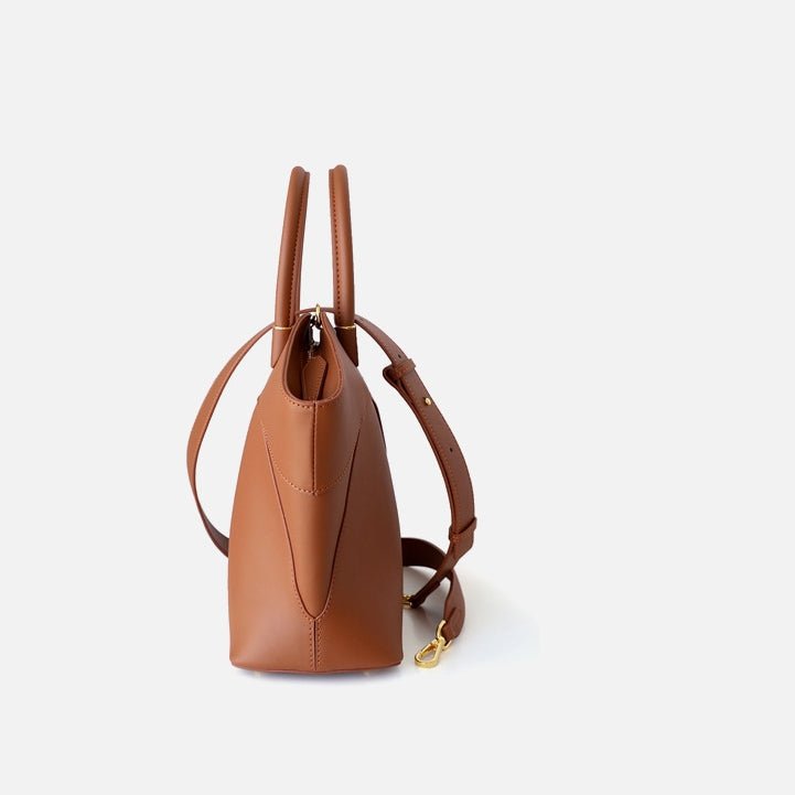 Eleanor | Ivory Leather Tote Bag – Elegant & Timeless - in Green | Arvea Bags