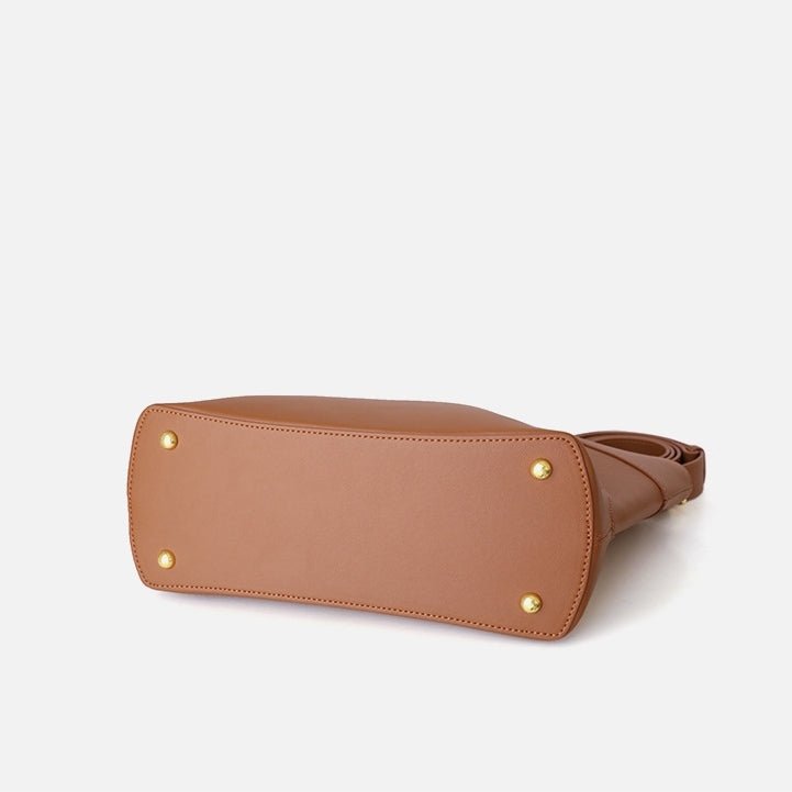 Eleanor | Ivory Leather Tote Bag – Elegant & Timeless - in Green | Arvea Bags