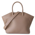Eleanor | Ivory Leather Tote Bag – Elegant & Timeless - in Khaki | Arvea Bags