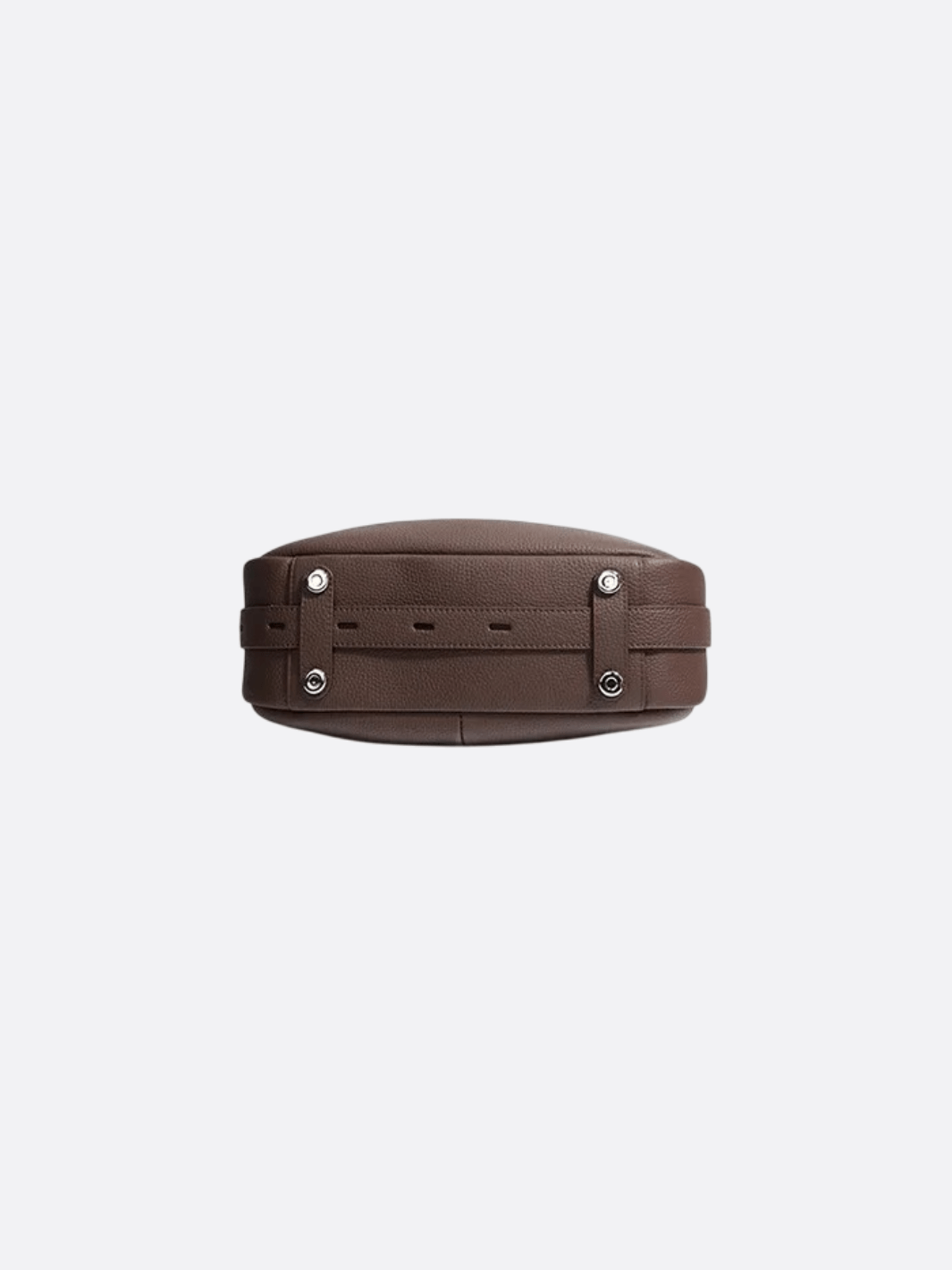 Elegant Bucket Shoulder Bag with Vintage Clasp - in Dark Brown | Arvea Bags