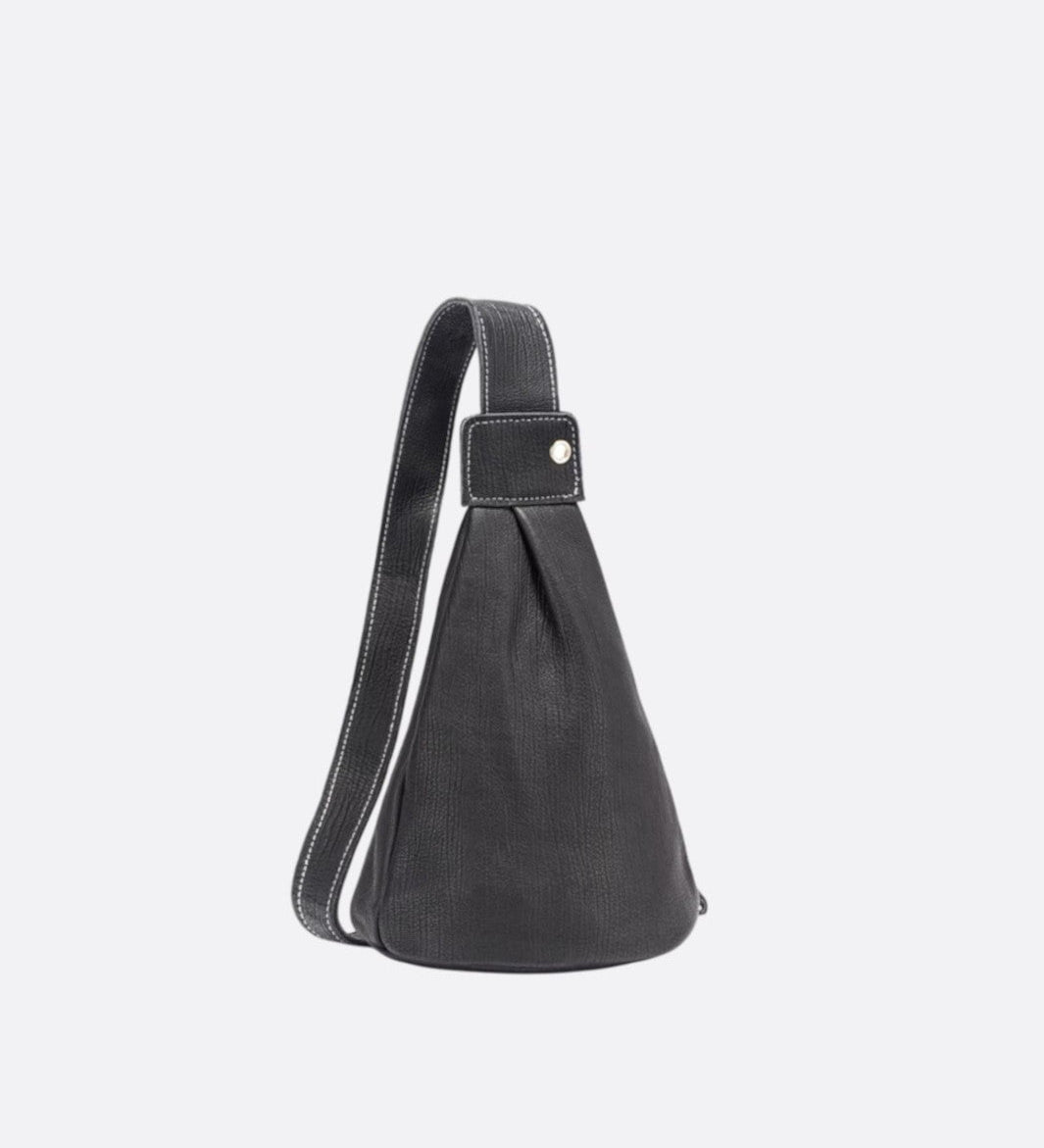 Elegant Crossbody Shoulder Bag with Drop Shape Design - in Black | Arvea Bags