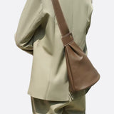 Elegant Crossbody Shoulder Bag with Drop Shape Design - in Brown | Arvea Bags
