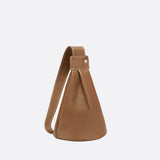 Elegant Crossbody Shoulder Bag with Drop Shape Design - in Camel | Arvea Bags