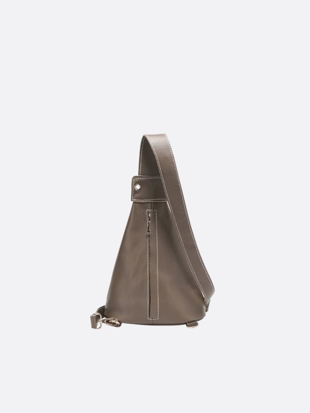 Elegant Crossbody Shoulder Bag with Drop Shape Design - in Khaki | Arvea Bags