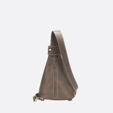 Elegant Crossbody Shoulder Bag with Drop Shape Design - in Khaki | Arvea Bags