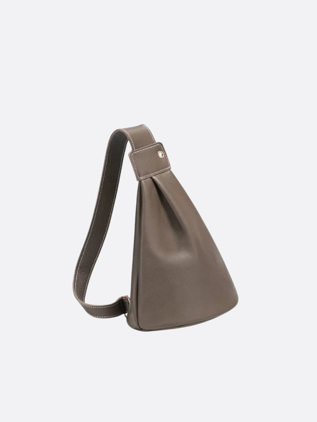 Elegant Crossbody Shoulder Bag with Drop Shape Design - in Khaki | Arvea Bags