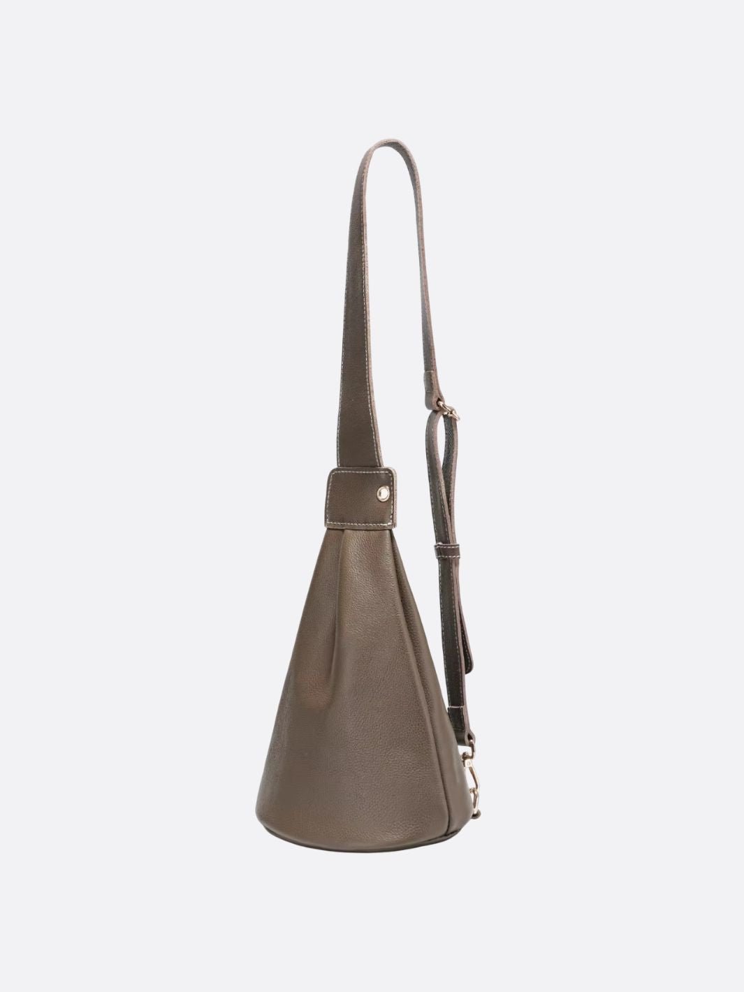 Elegant Crossbody Shoulder Bag with Drop Shape Design - in Khaki | Arvea Bags