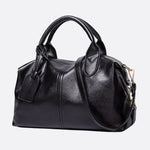 Elegant Leather Satchel Bag – Versatile Handbag with Detachable Strap - in Black | Arvea Bags