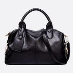 Elegant Leather Satchel Bag – Versatile Handbag with Detachable Strap - in Black | Arvea Bags