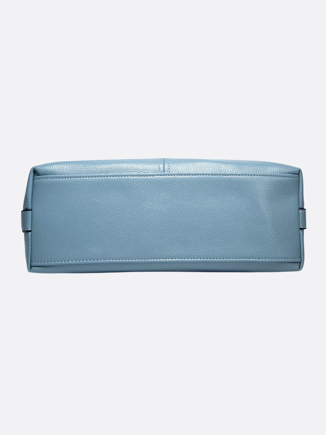 Elegant Leather Satchel Bag – Versatile Handbag with Detachable Strap - in Light Blue | Arvea Bags