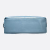 Elegant Leather Satchel Bag – Versatile Handbag with Detachable Strap - in Light Blue | Arvea Bags