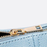 Elegant Leather Satchel Bag – Versatile Handbag with Detachable Strap - in Light Blue | Arvea Bags
