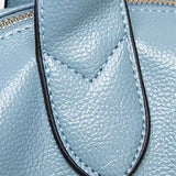 Elegant Leather Satchel Bag – Versatile Handbag with Detachable Strap - in Light Blue | Arvea Bags