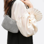 Elegant Rhinestone Shoulder Bag - in Silver | Arvea Bags