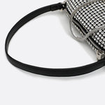 Elegant Rhinestone Shoulder Bag - in Silver | Arvea Bags