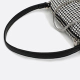 Elegant Rhinestone Shoulder Bag - in Silver | Arvea Bags